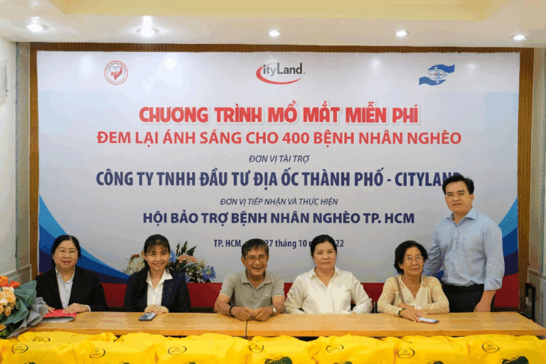 CITYLAND GROUP TÀI TRỢ MIỄN PHÍ PHẪU THUẬT MẮT CHO 400 BỆNH NHÂN NGHÈO
